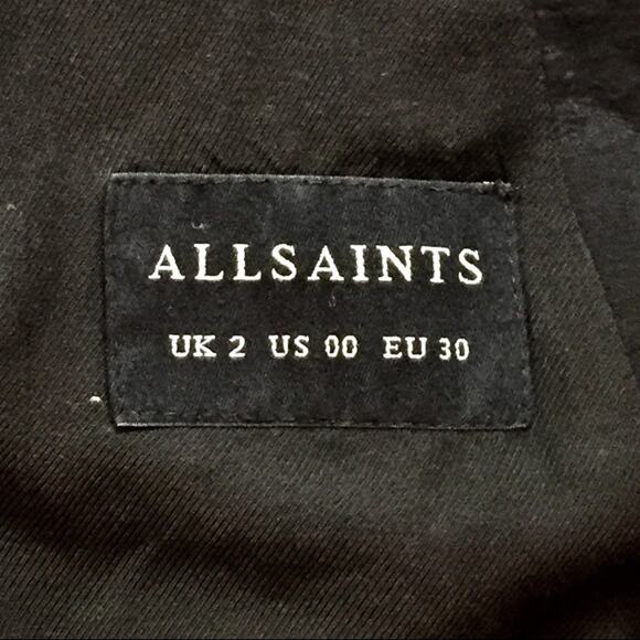AllSaints Iona Lyocell Funnel Collar Zip Jacket 00 - Picture 6 of 8